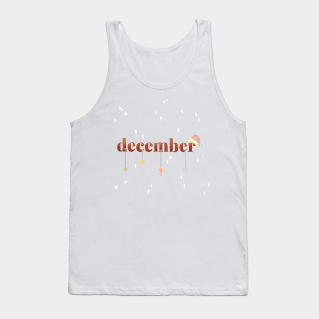 December Lettering Tank Top by MissCassieBee